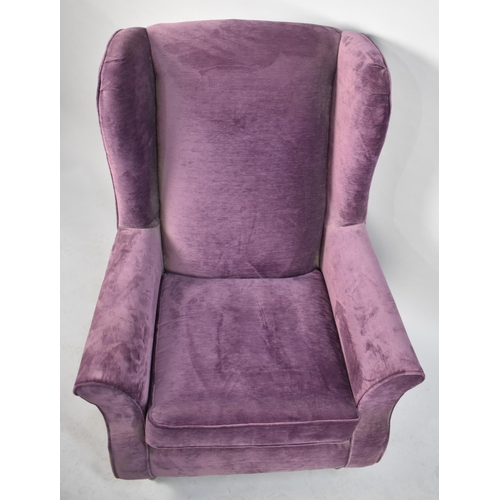 517 - A Modern Upholstered Wing Armchair