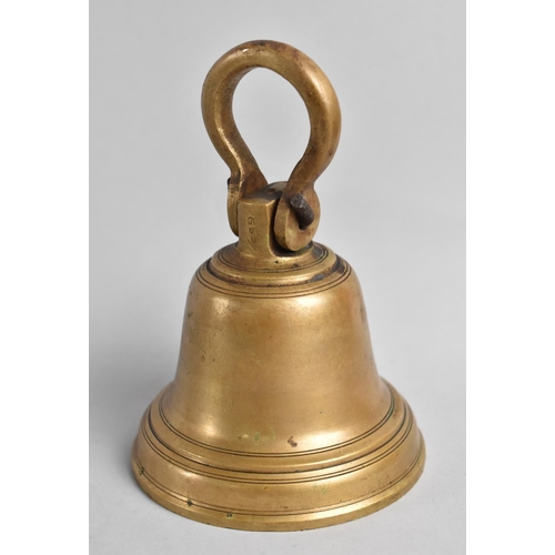 62 - A Vintage Cast Brass Bell, 16cms High