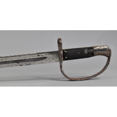 95 - A Pioneer Sword Bayonet, Blade Stamped VR Also with War Department Arrow and Crown Over E, Double Ed... 