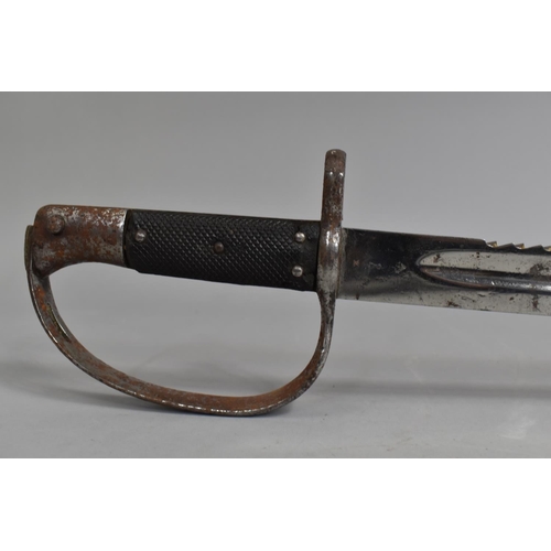 95 - A Pioneer Sword Bayonet, Blade Stamped VR Also with War Department Arrow and Crown Over E, Double Ed... 