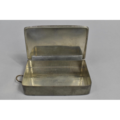 98 - A Vintage Nickel Sandwich Box by J Dixon and Son, 12cms Wide