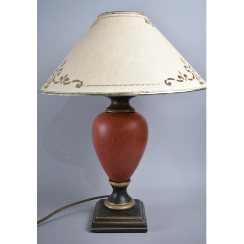 119 - A Modern Table Lamp of Vase Form with Pierced Shade, 63cms HIgh