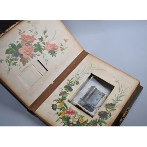 126 - Two Late Victorian Photograph Albums, One with Musical Movement, Unchecked, Both with Condition Issu... 