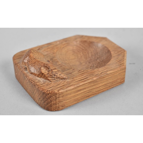 4 - A Robert Thompson (Mouseman) Oak Ashtray, 10cms Long