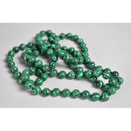 617 - A String of Faux Malachite Beads