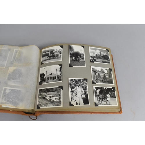 Vintage photo Album of India Tour with leather cover