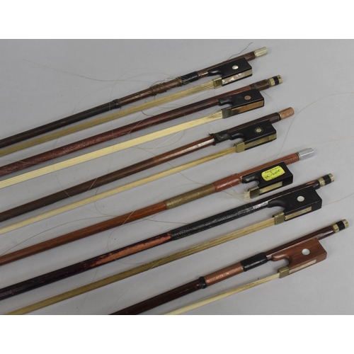 162 - A Collection of Six Vintage Violin Bows