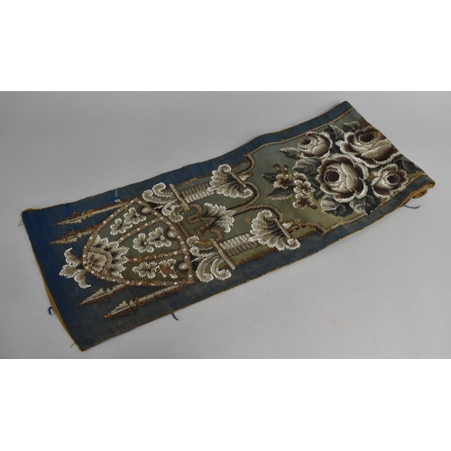 181 - A Late Victorian Beadwork Panel, 115cms by 25cms