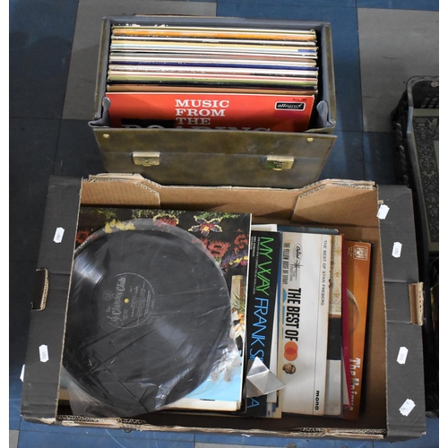 591 - A Collection of Various Records, Record Case, Compilations Etc