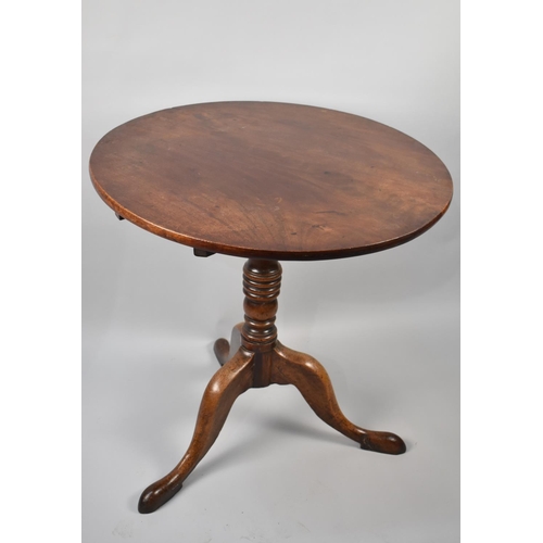 601 - A 19th Century Mahogany Snap Top Tripod Table, 75cms Diameter