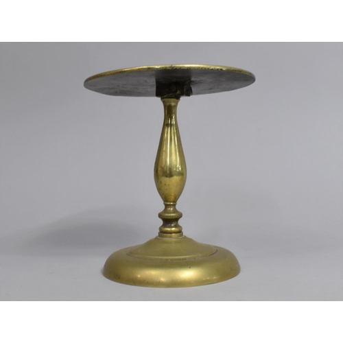 73 - A Late 19th Century Brass Candle Reflector by James Baker of Radcliffe, 22cms High