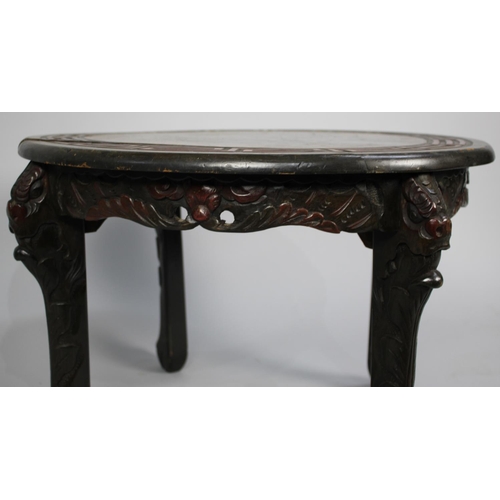 114 - A Circular Japanese Lacquered Coffee Table, 50cms Diameter