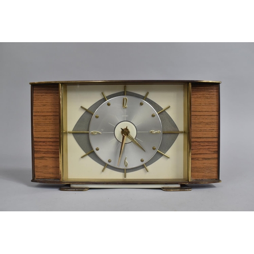 121 - A Mid 20th Century Metamec Mantle Clock, Clockwork Movement Requires Attention, 28cm wide