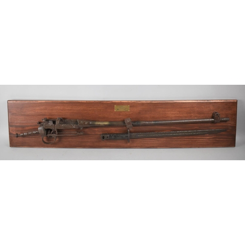 139 - A WWI Relic ?, Lee Enfield Rifle and Unrelated Bayonet as was excavated in Ypres