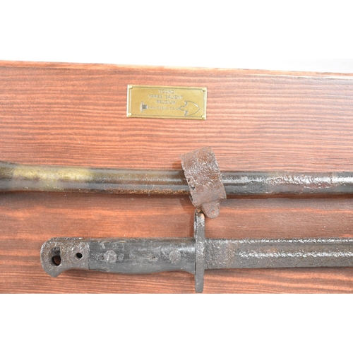 139 - A WWI Relic ?, Lee Enfield Rifle and Unrelated Bayonet as was excavated in Ypres