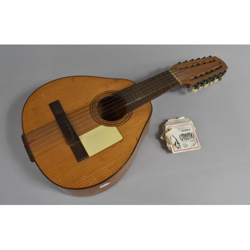 142 - A Vintage Spanish Lute with Paper Label for Salvador Banez Hijos