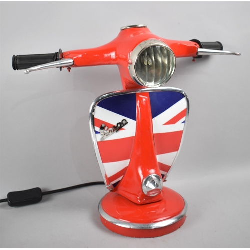 152 - A Modern Novelty Table Lamp in the Form of a Vespa Scooter  Front, 34cm high