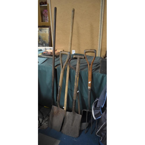 472 - Two Boxes of various Wooden Handled Garden Tools