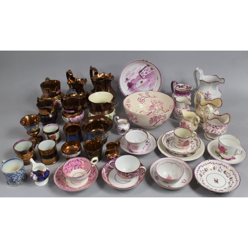 475 - A Collection of various 19th Century and Later Lustre Ceramics to comprise Jugs, Bowls, Etc (Conditi... 