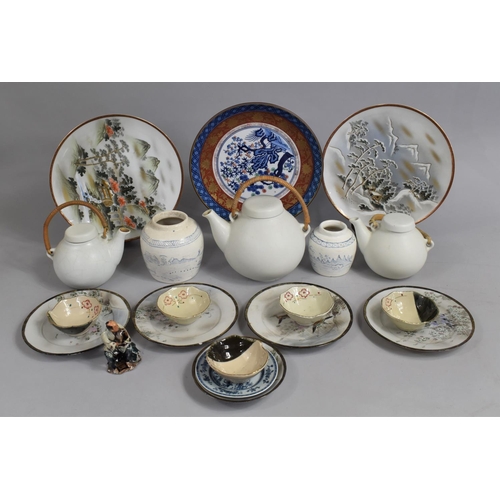 478 - A Collection of various Oriental Items to comprise Teapots, Plates Etc