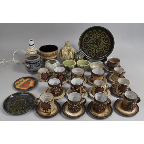 483 - A Collection of various Studio Pottery to comprise Set of Briglin Pottery (Paul Rice Collection) Etc... 