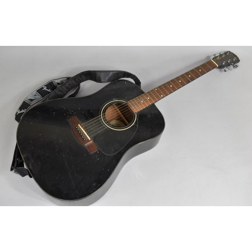 487 - A Fender CD-60BK Acoustic Guitar