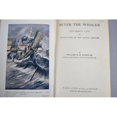 98 - Two Bound Volumes, The Heart of The Antarctic by Shackleton and Peter the Whaler by Kingston