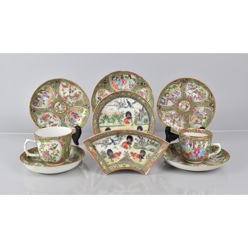 331 - A Collection of 19th Century Chinese Famille Rose Medallion Porcelain to comprise Five Dishes and Tw... 