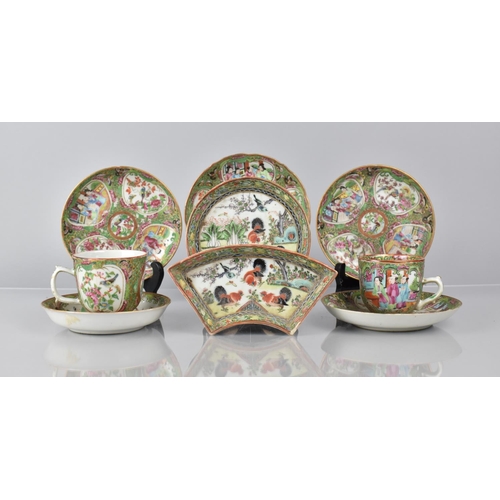 331 - A Collection of 19th Century Chinese Famille Rose Medallion Porcelain to comprise Five Dishes and Tw... 