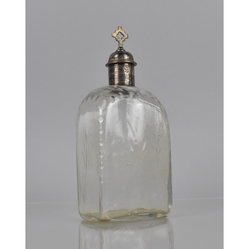 173 - A Victorian Silver and Glass Altar/Communion Flask by Jones and Willis, The Silver Mount and Cover w... 