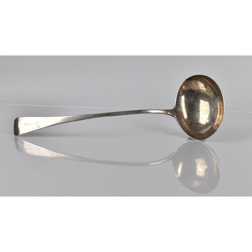 171 - A Georgian Silver Ladle, Hallmark Rubbed, 33cms Long, 193gms