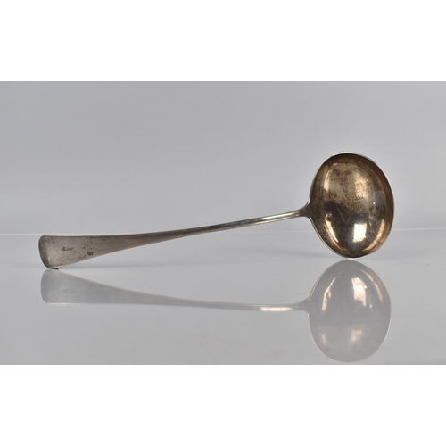 171 - A Georgian Silver Ladle, Hallmark Rubbed, 33cms Long, 193gms