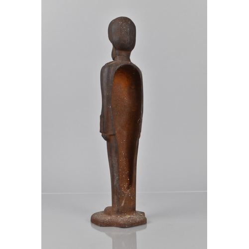 139 - A Mid/Late 20th Century Cast Iron Doorstop in the Form of British Guard, 31cms High