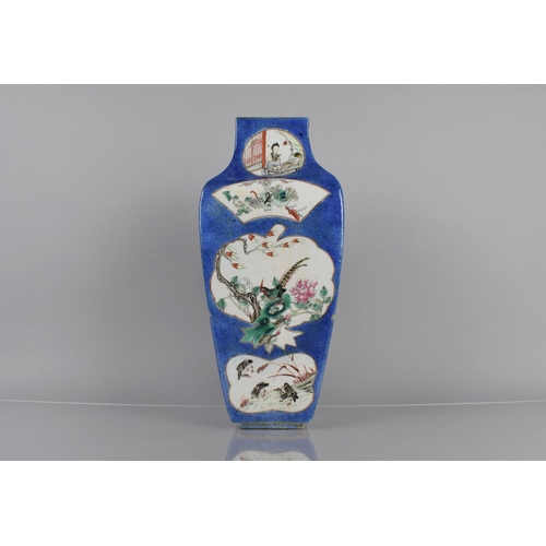 337 - An 18th/19th Century Chinese Porcelain Vase of Square Shaped Form decorated with Finely Painted Cart... 