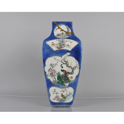 337 - An 18th/19th Century Chinese Porcelain Vase of Square Shaped Form decorated with Finely Painted Cart... 