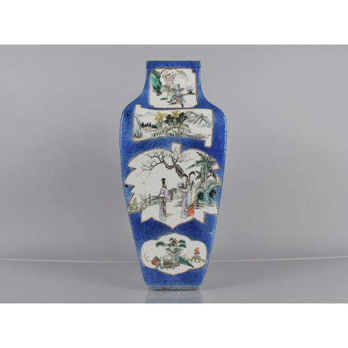 337 - An 18th/19th Century Chinese Porcelain Vase of Square Shaped Form decorated with Finely Painted Cart... 