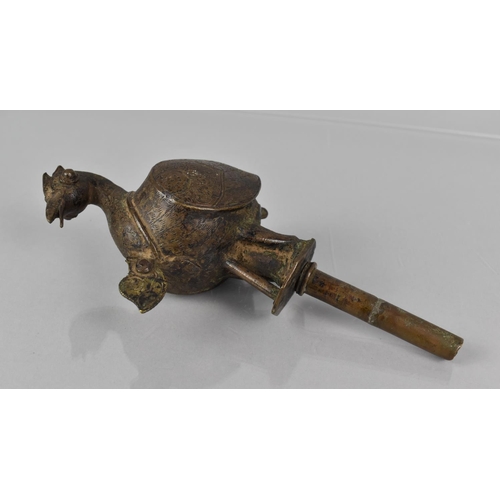 99 - An Early Persian Bronze Finial Item in the Form of a Bird, 21cms High