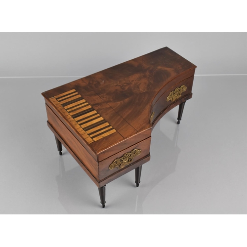 26 - A 19th Century French Palais Royale Novelty Musical Necessaire in the Form of a Grand Piano having O... 