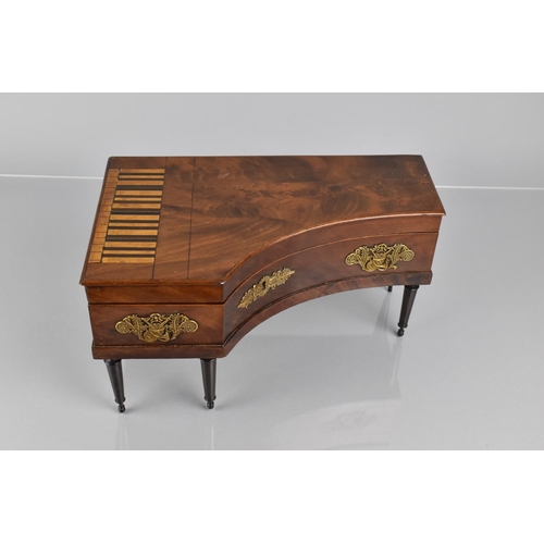 26 - A 19th Century French Palais Royale Novelty Musical Necessaire in the Form of a Grand Piano having O... 