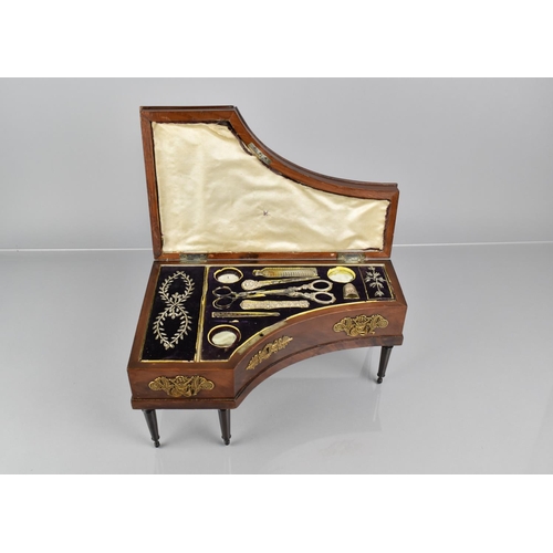 26 - A 19th Century French Palais Royale Novelty Musical Necessaire in the Form of a Grand Piano having O... 