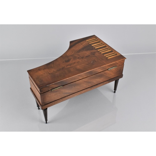 26 - A 19th Century French Palais Royale Novelty Musical Necessaire in the Form of a Grand Piano having O... 