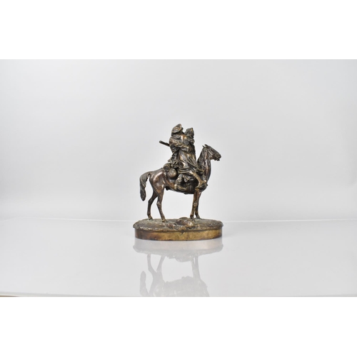 131 - Vasily Yakovlevich Gracheu (1831-1905) A Russian Bronze Equestrian Figure Group, Cassock Embracing L... 