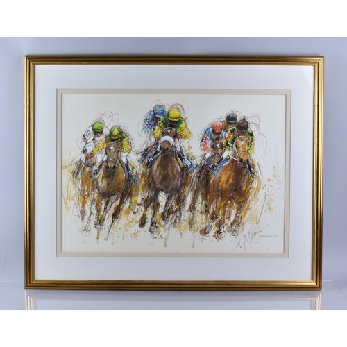 426 - Alex Jawdokimov B1937. A Framed Watercolour, 'The Breeders Cup' Dated 2007. 61x43cms