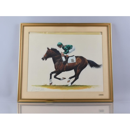 422 - Frank L Geere (1931-1991) Signed Oil of Shergar Dated 1982, 50x40cms