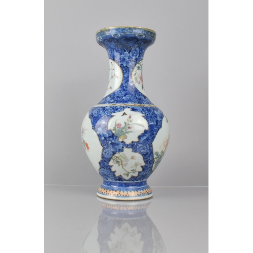 336 - A Chinese Porcelain Vase of Baluster Form with Flared Tapering Neck decoration with Hand Painted Car... 