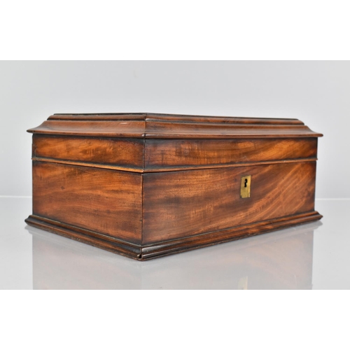 2 - A Late Victorian Mahogany Sewing or Work Box with Hinged Lid and Fitted Removable Tray containing Co... 