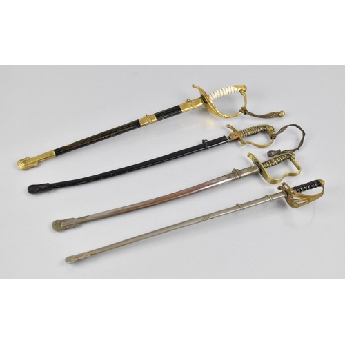 154 - A Collection of Good Quality Metal Models of Various 19th Century Swords, 25cms Long