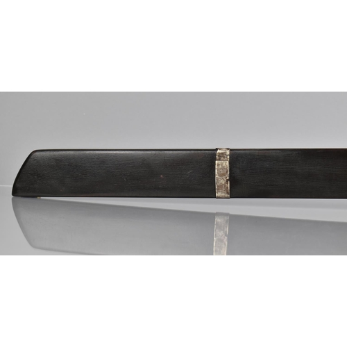 149 - An Indonesian Short Sword or Perang with Horn Handle and Wooden Scabbard