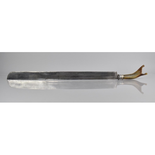 149 - An Indonesian Short Sword or Perang with Horn Handle and Wooden Scabbard