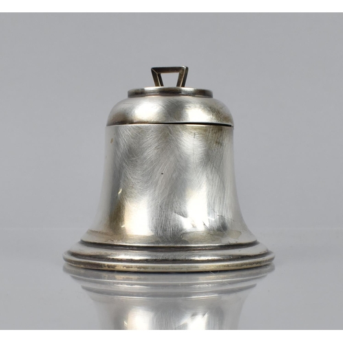 189 - An Edward VII Novelty Silver Inkwell by A and J Zimmerman, Modelled in the Form of a Bell, Birmingha... 